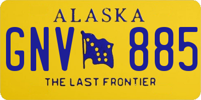 AK license plate GNV885