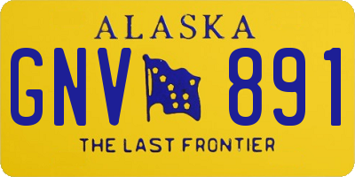 AK license plate GNV891