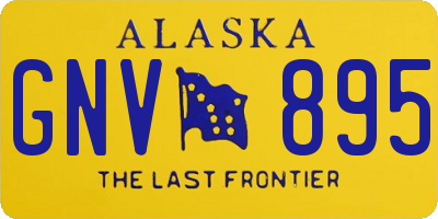 AK license plate GNV895
