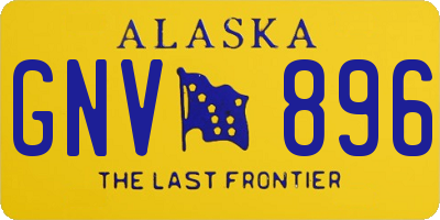 AK license plate GNV896