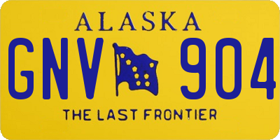 AK license plate GNV904