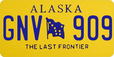 AK license plate GNV909