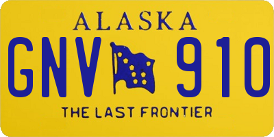 AK license plate GNV910
