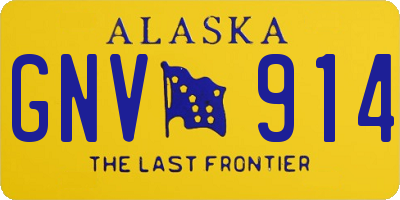 AK license plate GNV914