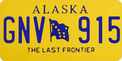 AK license plate GNV915