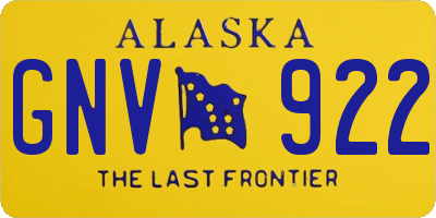 AK license plate GNV922