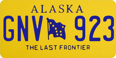 AK license plate GNV923
