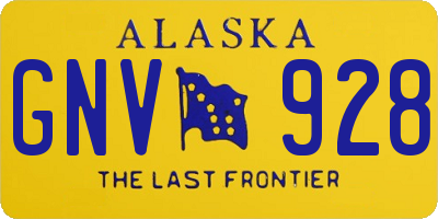 AK license plate GNV928