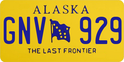 AK license plate GNV929