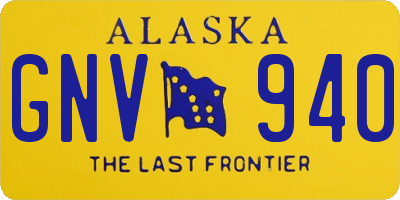 AK license plate GNV940