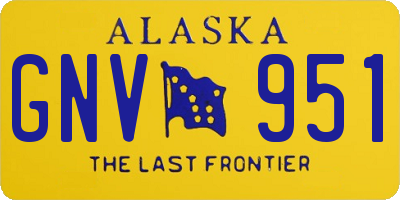 AK license plate GNV951