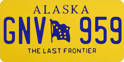 AK license plate GNV959