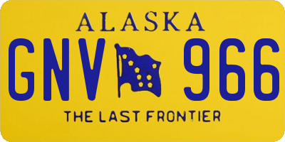 AK license plate GNV966