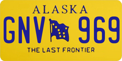 AK license plate GNV969
