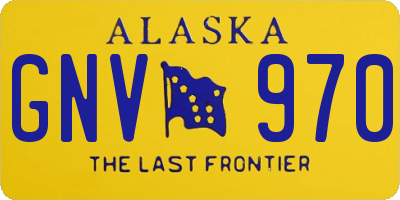 AK license plate GNV970