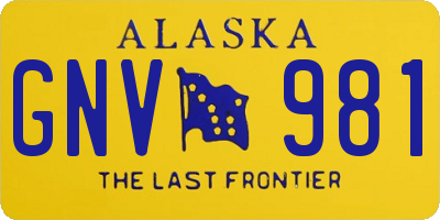 AK license plate GNV981