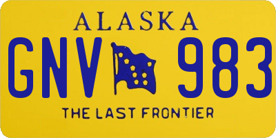 AK license plate GNV983