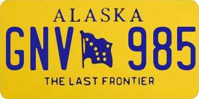 AK license plate GNV985