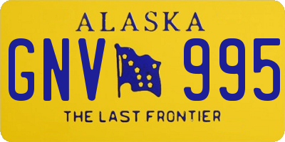 AK license plate GNV995