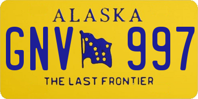 AK license plate GNV997