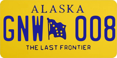 AK license plate GNW008
