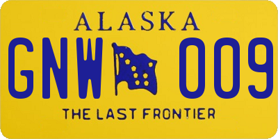 AK license plate GNW009