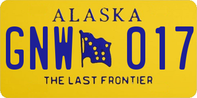 AK license plate GNW017