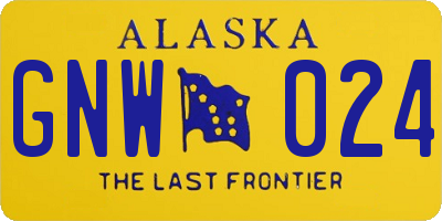 AK license plate GNW024
