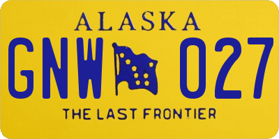 AK license plate GNW027