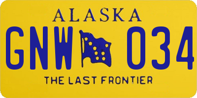 AK license plate GNW034