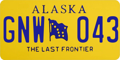 AK license plate GNW043