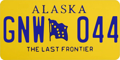 AK license plate GNW044