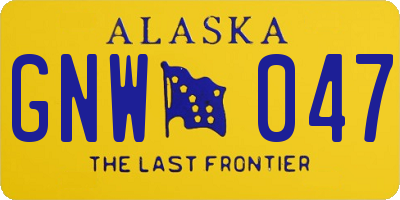 AK license plate GNW047