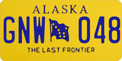 AK license plate GNW048