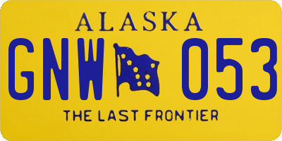 AK license plate GNW053