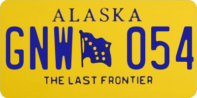 AK license plate GNW054