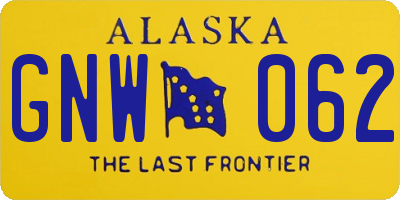 AK license plate GNW062