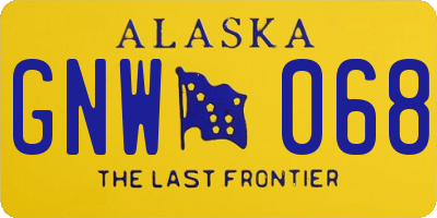 AK license plate GNW068