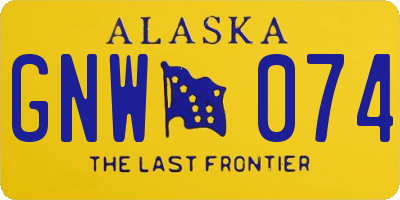 AK license plate GNW074