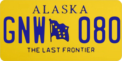 AK license plate GNW080