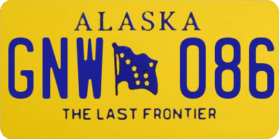 AK license plate GNW086