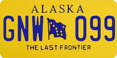 AK license plate GNW099