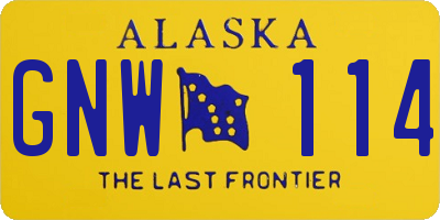 AK license plate GNW114