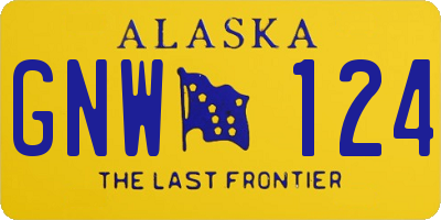 AK license plate GNW124