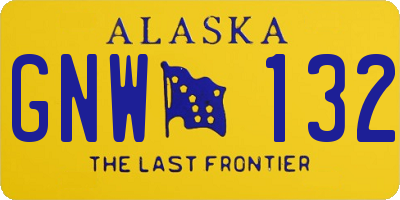 AK license plate GNW132