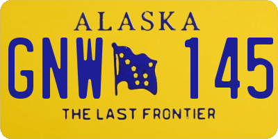 AK license plate GNW145