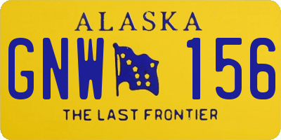 AK license plate GNW156