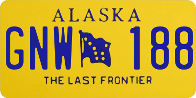 AK license plate GNW188