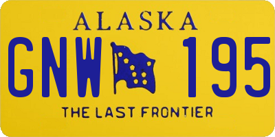 AK license plate GNW195