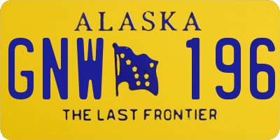 AK license plate GNW196